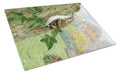 Treecreeper Cutting Board Tempered Glass Kitchen Cutting Surface, Heat Resistant Chopping, Non-Slip Feet, Food Prep & Serving