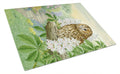 Tawny Owl Cutting Board Tempered Glass Kitchen Cutting Surface, Heat Resistant Chopping, Non-Slip Feet, Food Prep & Serving