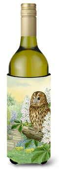 Tawny Owl Wine Bottle Hugger Gift Sleeve for Standard 750 ml Bottles, Insulated Reusable Also Fits Mini Shot & Pint Bottles