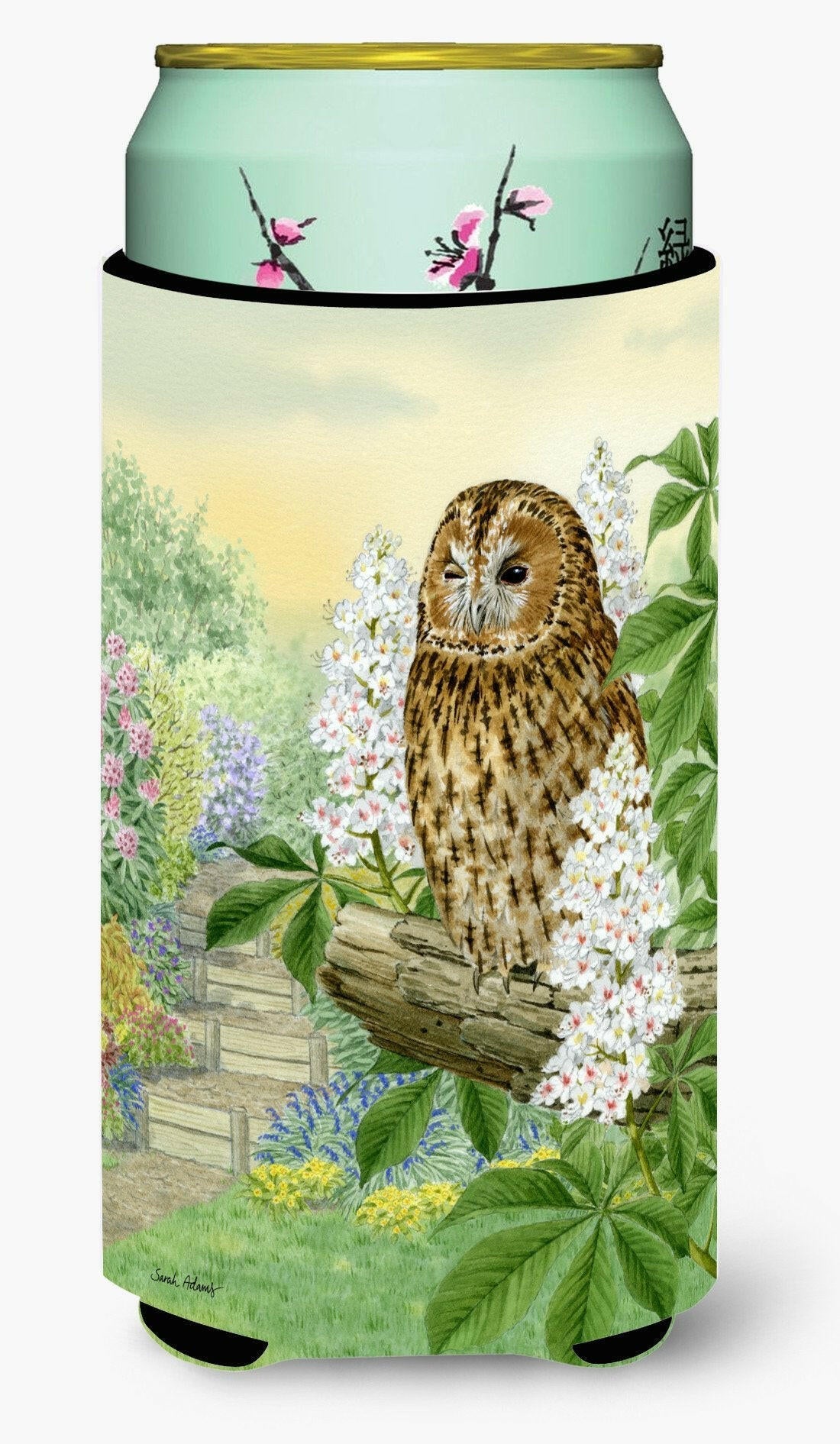 Tawny Owl Tall Boy Hugger Can Cooler Sleeve Machine Washable Drink Collapsible Insulator Beverage Insulated Holder