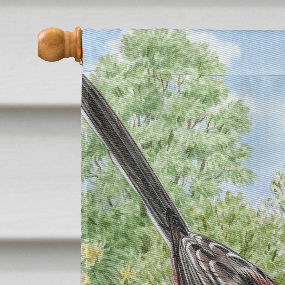 Long Tailed Tits House Flag 28x40 Porch Sleeve Pole Decorative Outside Yard Banner Artwork Wall Hanging, Polyester