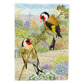 European Goldfinches House Flag 28x40 Porch Sleeve Pole Decorative Outside Yard Banner Artwork Wall Hanging, Polyester