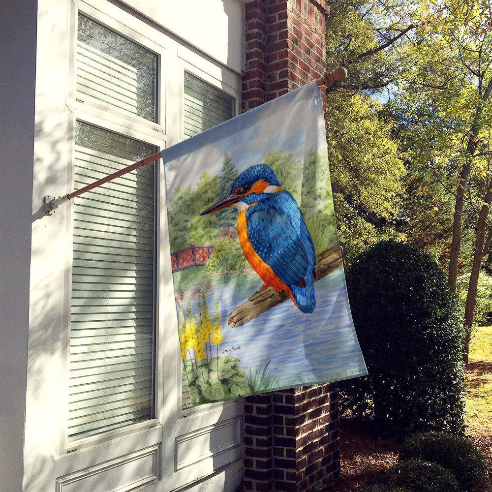 Kingfisher House Flag 28x40 Porch Sleeve Pole Decorative Outside Yard Banner Artwork Wall Hanging, Polyester