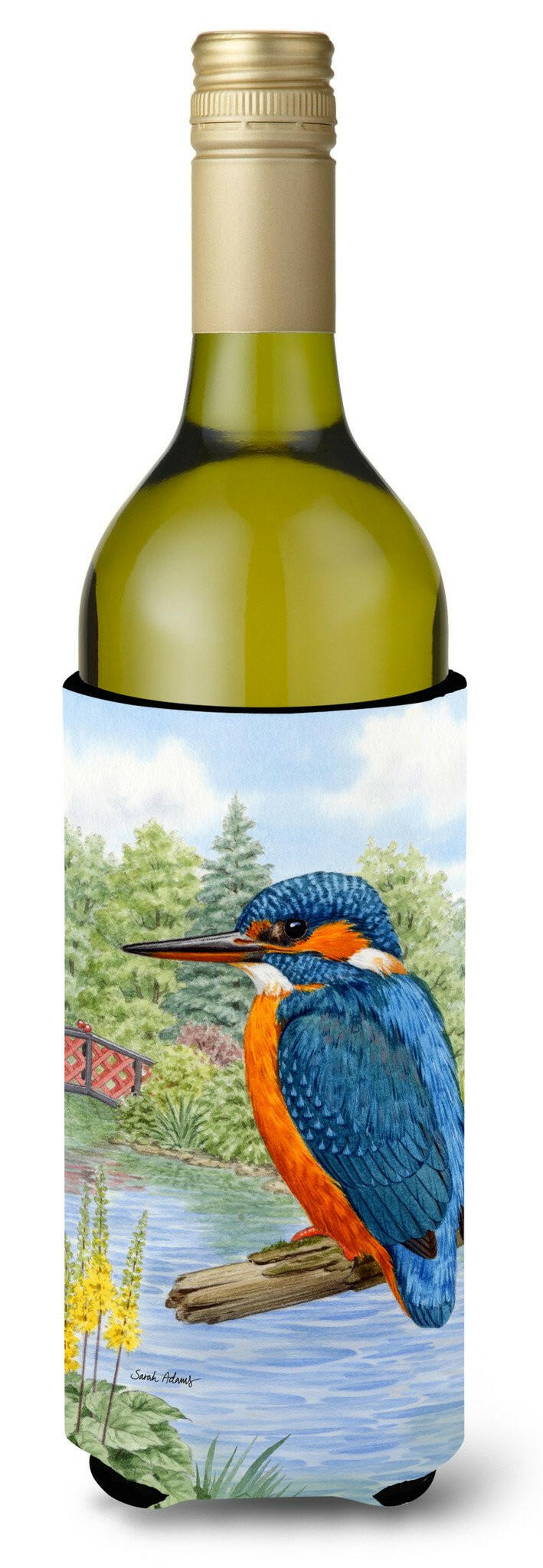 Kingfisher Wine Bottle Hugger Gift Sleeve for Standard 750 ml Bottles, Insulated Reusable Also Fits Mini Shot & Pint Bottles