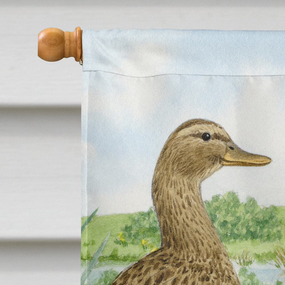 Female Mallard Duck & Ducklings House Flag 28x40 Porch Sleeve Pole Decorative Outside Yard Banner Artwork Wall Hanging, Polyester