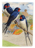 Barn Swallows House Flag 28x40 Porch Sleeve Pole Decorative Outside Yard Banner Artwork Wall Hanging, Polyester
