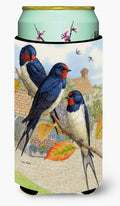 Barn Swallows Tall Boy Hugger Can Cooler Sleeve Machine Washable Drink Collapsible Insulator Beverage Insulated Holder