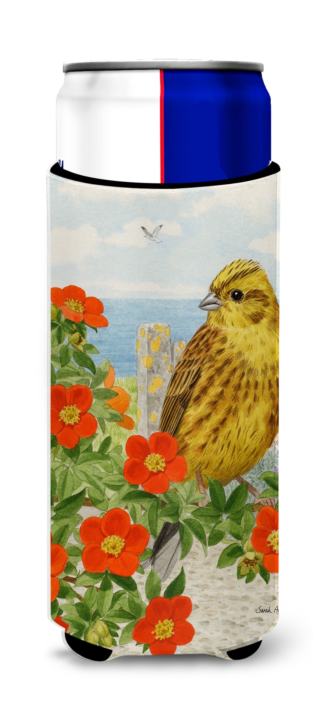Yellowhammer Slim Can Hugger , Insulated Foam Hugger for 12 oz Slim Cans, Beer Bottles & Water Bottles, Printed in USA