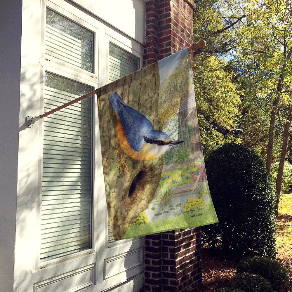 Red-breasted Nuthatch House Flag 28x40 Porch Sleeve Pole Decorative Outside Yard Banner Artwork Wall Hanging, Polyester