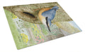 Red-breasted Nuthatch Cutting Board Tempered Glass Kitchen Cutting Surface, Heat Resistant Chopping, Non-Slip Feet, Food Prep & Serving