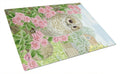 Tawny Owlet Cutting Board Tempered Glass Kitchen Cutting Surface, Heat Resistant Chopping, Non-Slip Feet, Food Prep & Serving