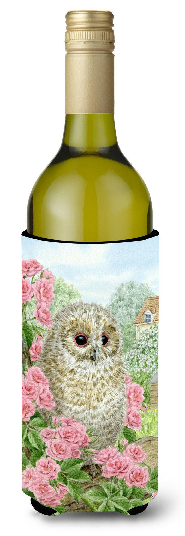 Tawny Owlet Wine Bottle Hugger Gift Sleeve for Standard 750 ml Bottles, Insulated Reusable Also Fits Mini Shot & Pint Bottles