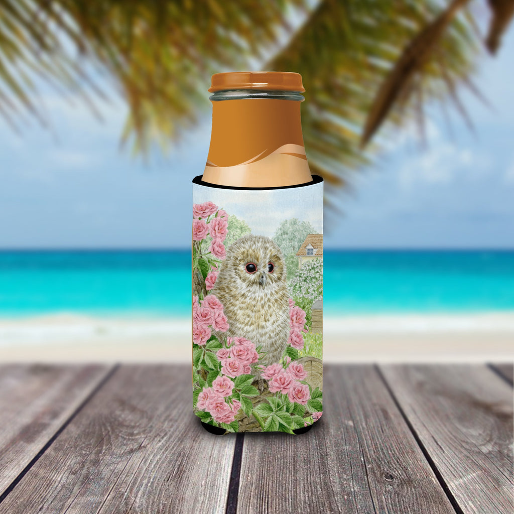 Tawny Owlet Slim Can Hugger , Insulated Foam Hugger for 12 oz Slim Cans, Beer Bottles & Water Bottles, Printed in USA