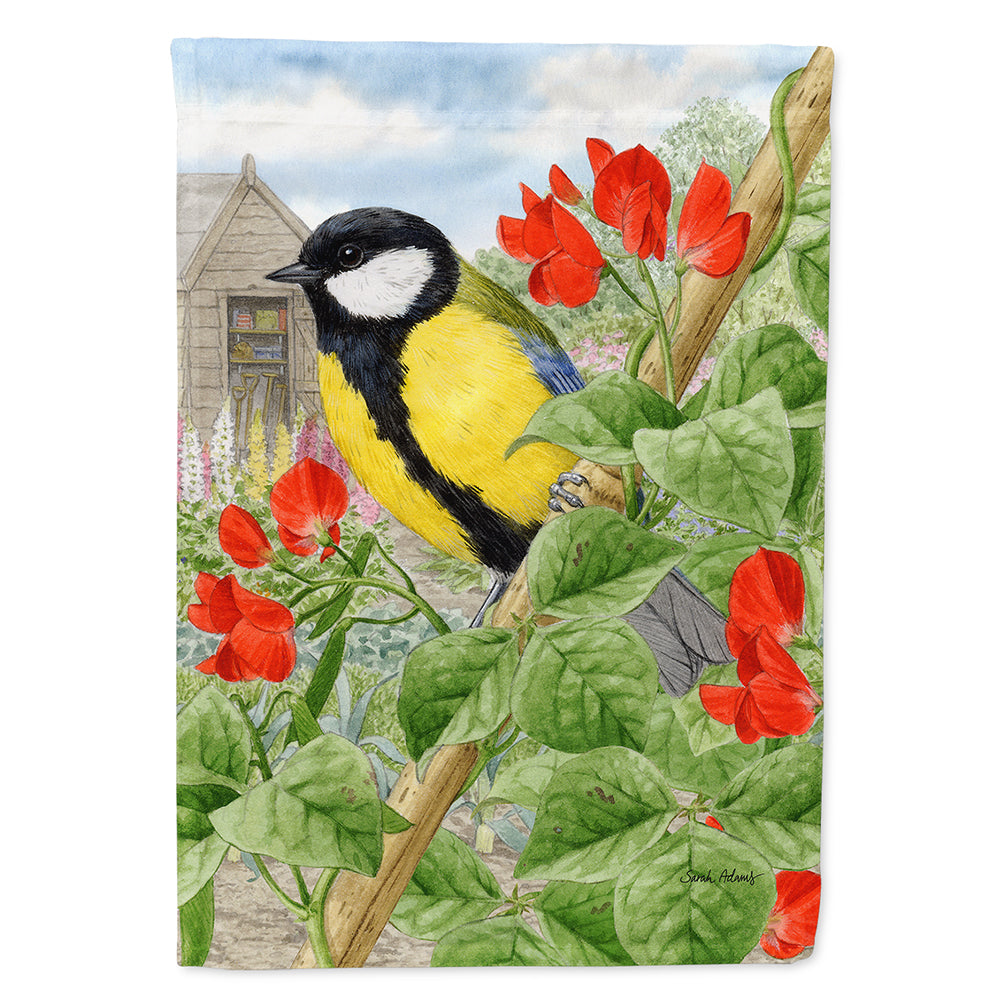 Great Tit House Flag 28x40 Porch Sleeve Pole Decorative Outside Yard Banner Artwork Wall Hanging, Polyester