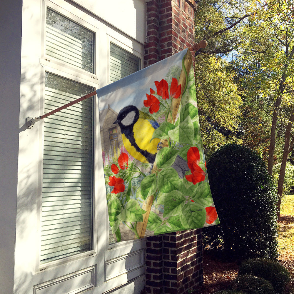 Great Tit House Flag 28x40 Porch Sleeve Pole Decorative Outside Yard Banner Artwork Wall Hanging, Polyester