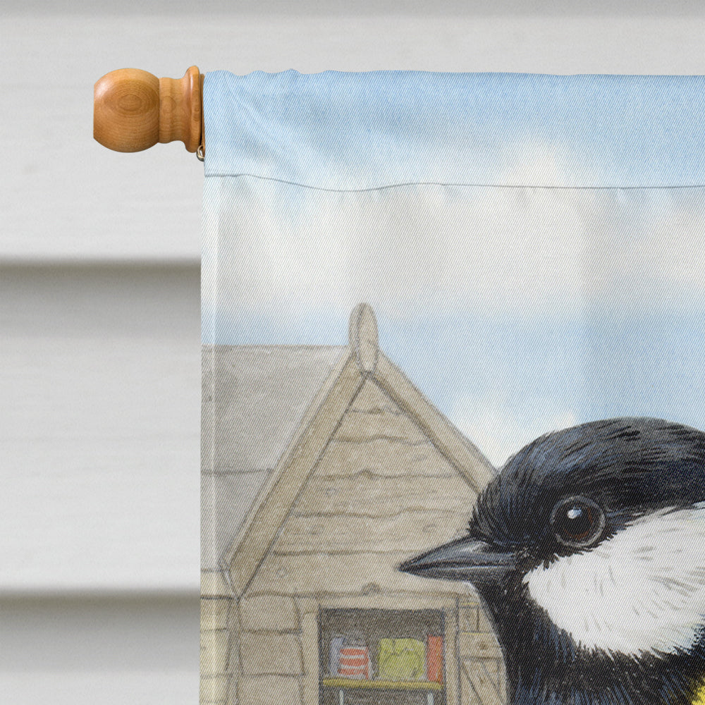 Great Tit House Flag 28x40 Porch Sleeve Pole Decorative Outside Yard Banner Artwork Wall Hanging, Polyester