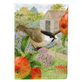 Coal Tits House Flag 28x40 Porch Sleeve Pole Decorative Outside Yard Banner Artwork Wall Hanging, Polyester