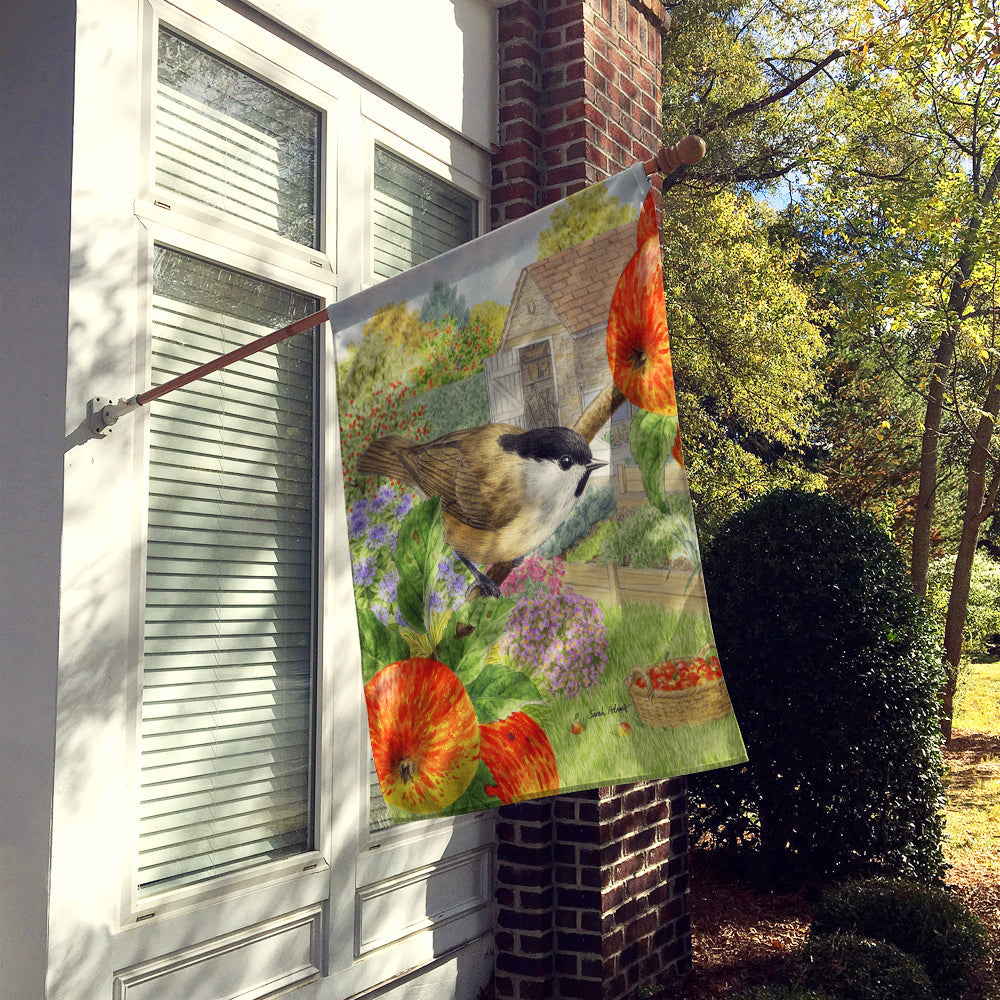 Coal Tits House Flag 28x40 Porch Sleeve Pole Decorative Outside Yard Banner Artwork Wall Hanging, Polyester