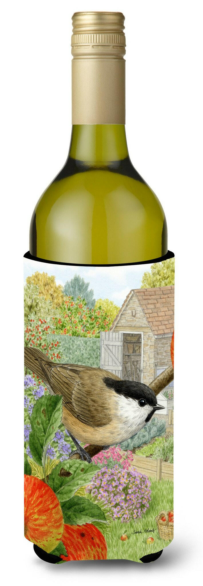 Coal Tits Wine Bottle Hugger Gift Sleeve for Standard 750 ml Bottles, Insulated Reusable Also Fits Mini Shot & Pint Bottles