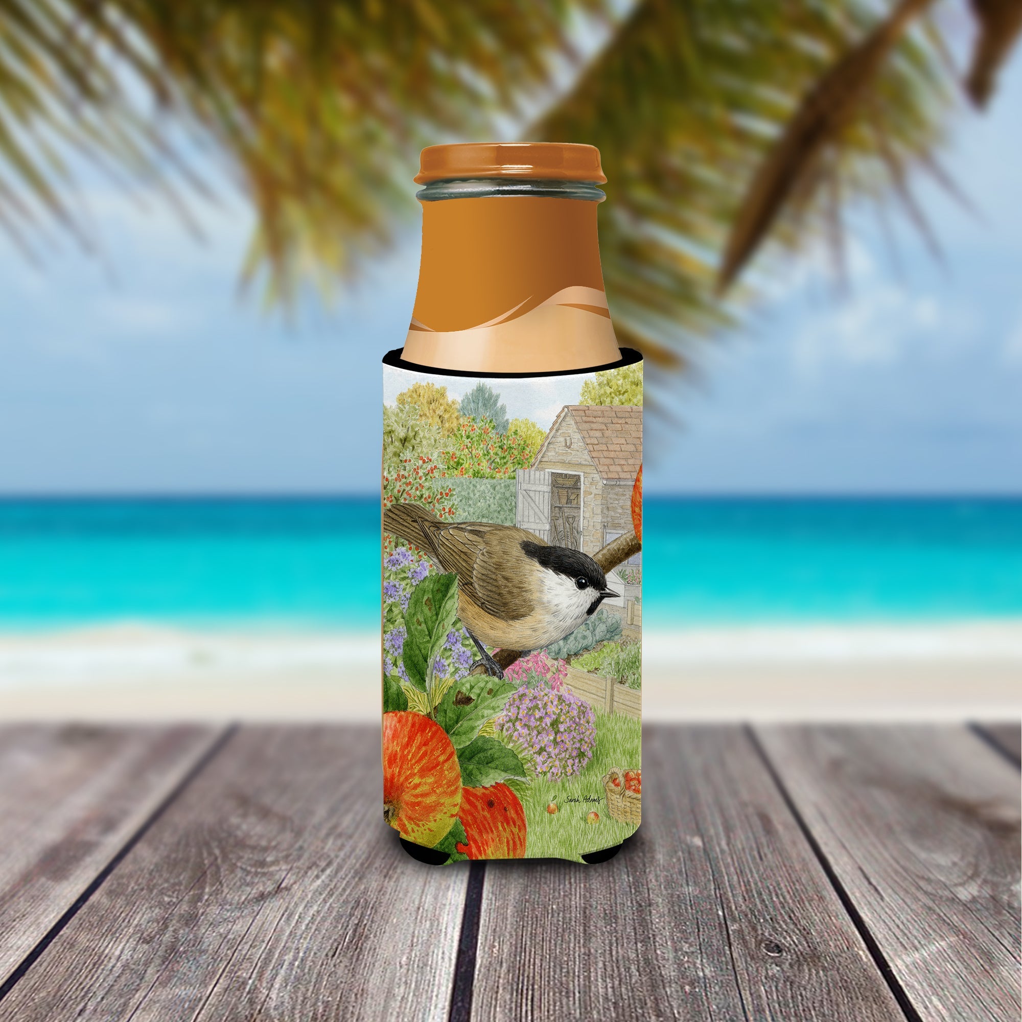 Coal Tits Slim Can Hugger , Insulated Foam Hugger for 12 oz Slim Cans, Beer Bottles & Water Bottles, Printed in USA