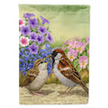 House Sparrows House Flag 28x40 Porch Sleeve Pole Decorative Outside Yard Banner Artwork Wall Hanging, Polyester