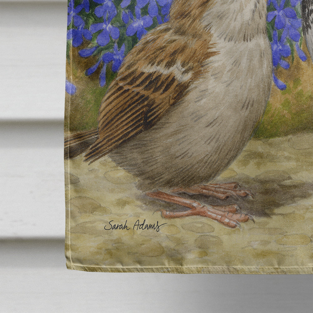 House Sparrows House Flag 28x40 Porch Sleeve Pole Decorative Outside Yard Banner Artwork Wall Hanging, Polyester