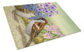 House Sparrows Cutting Board Tempered Glass Kitchen Cutting Surface, Heat Resistant Chopping, Non-Slip Feet, Food Prep & Serving