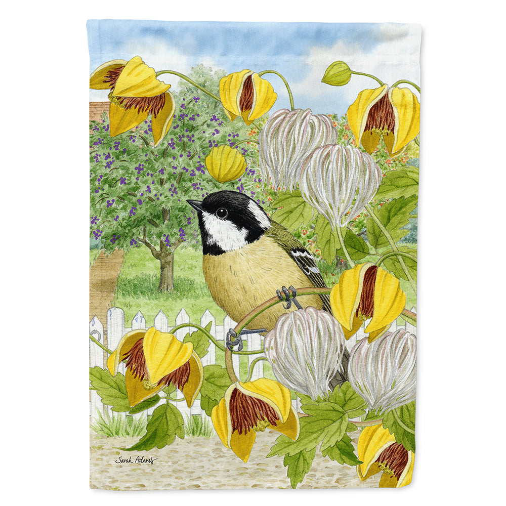 Coal Tit House Flag 28x40 Porch Sleeve Pole Decorative Outside Yard Banner Artwork Wall Hanging, Polyester