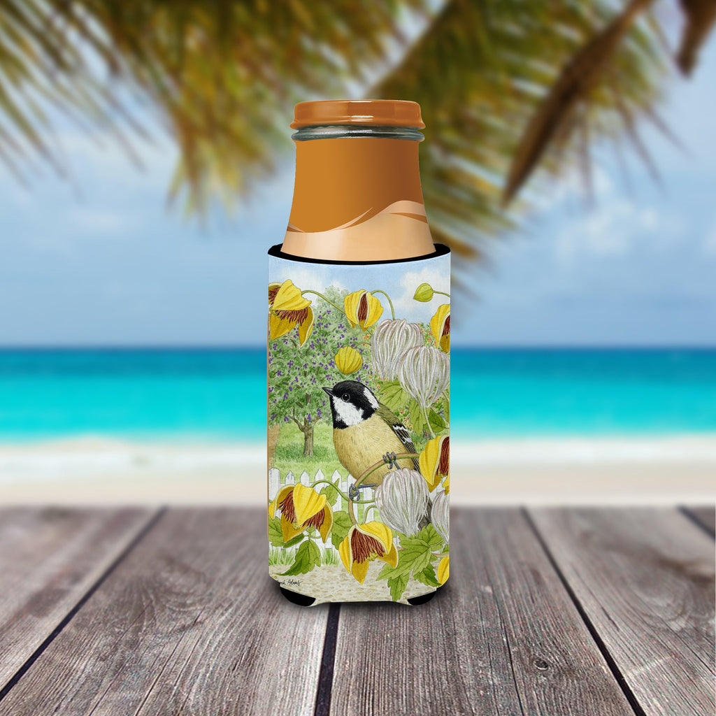 Coal Tit Slim Can Hugger , Insulated Foam Hugger for 12 oz Slim Cans, Beer Bottles & Water Bottles, Printed in USA