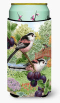 Long Tailed Tits Tall Boy Hugger Can Cooler Sleeve Machine Washable Drink Collapsible Insulator Beverage Insulated Holder
