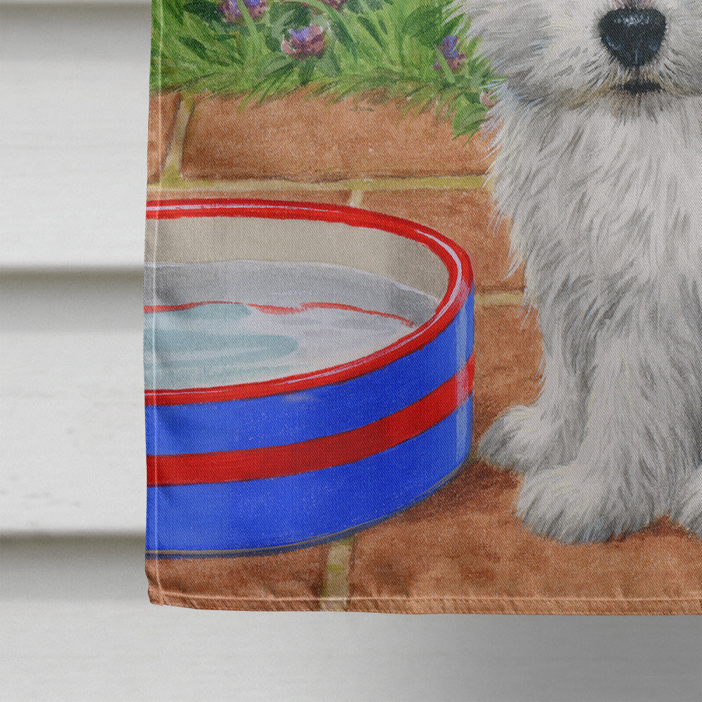 Westie Pups House Flag 28x40 Porch Sleeve Pole Decorative Outside Yard Banner Artwork Wall Hanging, Polyester