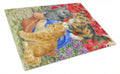 Kittens Cutting Board Tempered Glass Kitchen Cutting Surface, Heat Resistant Chopping, Non-Slip Feet, Food Prep & Serving