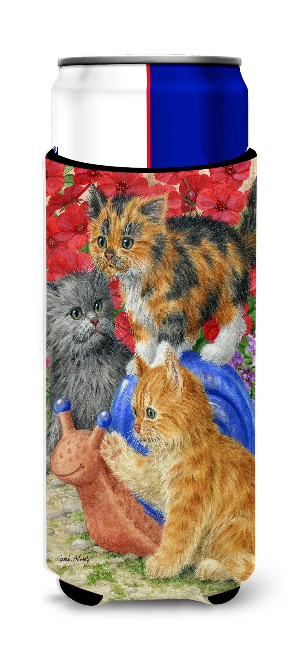 Kittens Slim Can Hugger , Insulated Foam Hugger for 12 oz Slim Cans, Beer Bottles & Water Bottles, Printed in USA