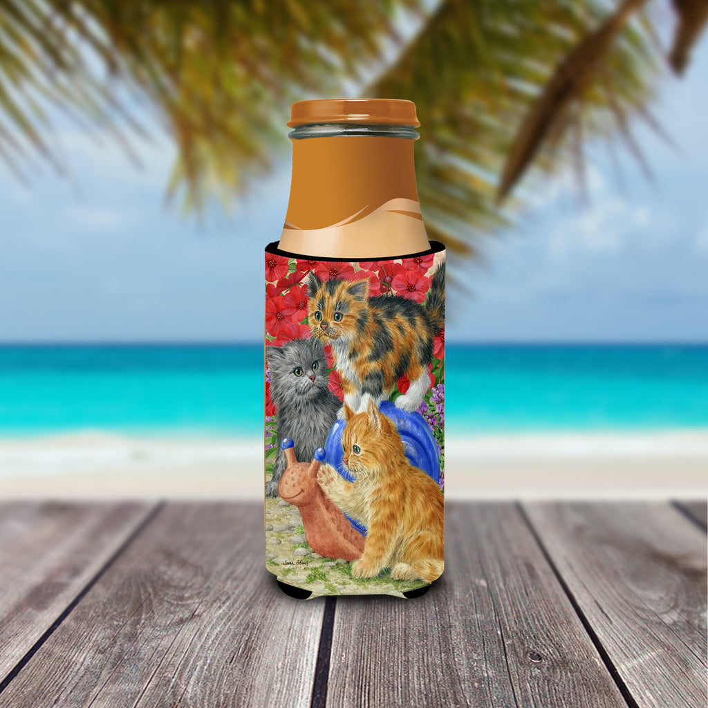 Kittens Slim Can Hugger , Insulated Foam Hugger for 12 oz Slim Cans, Beer Bottles & Water Bottles, Printed in USA