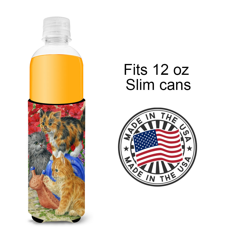 Kittens Slim Can Hugger , Insulated Foam Hugger for 12 oz Slim Cans, Beer Bottles & Water Bottles, Printed in USA