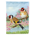 European Goldfinches House Flag 28x40 Porch Sleeve Pole Decorative Outside Yard Banner Artwork Wall Hanging, Polyester