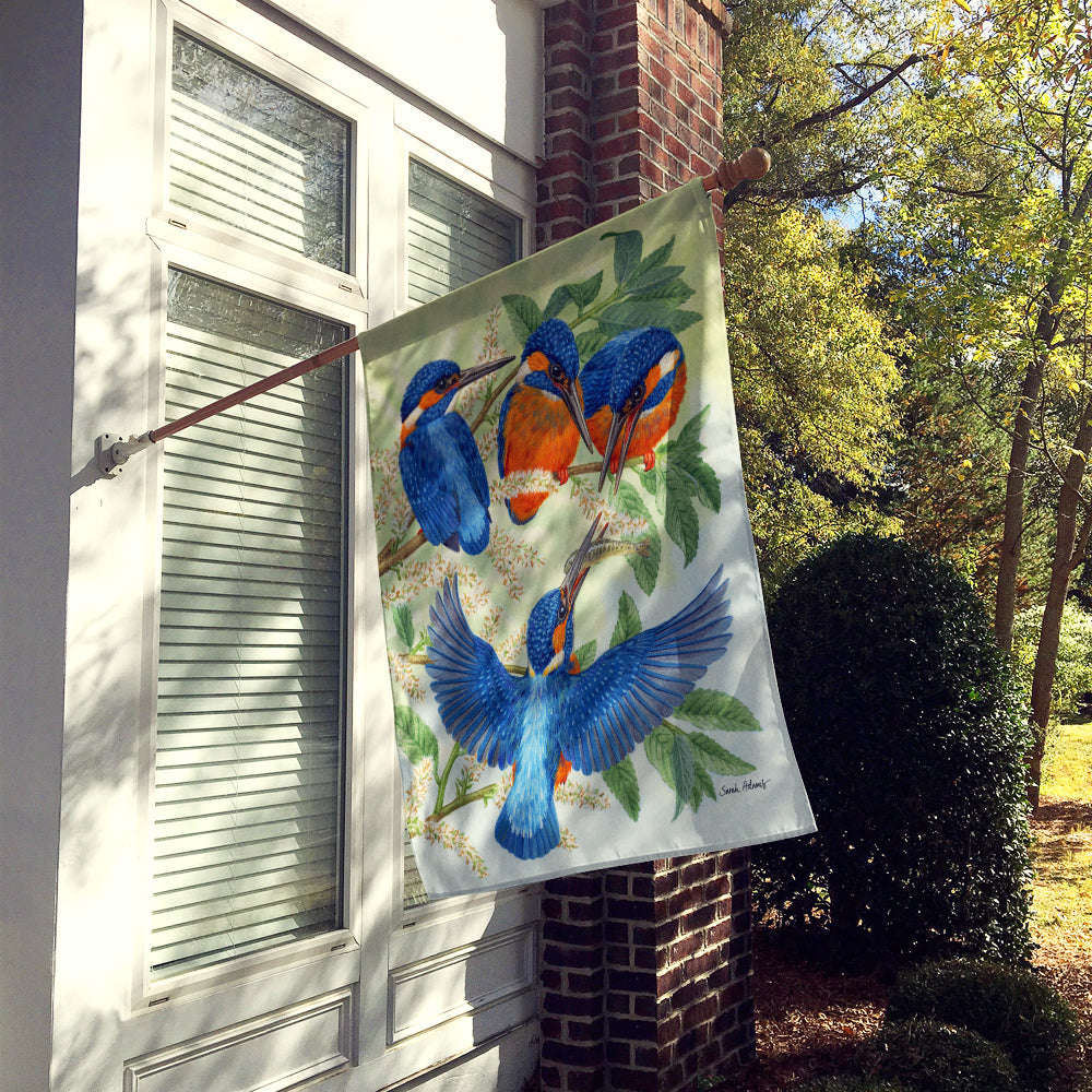 Kingfisher Family House Flag 28x40 Porch Sleeve Pole Decorative Outside Yard Banner Artwork Wall Hanging, Polyester