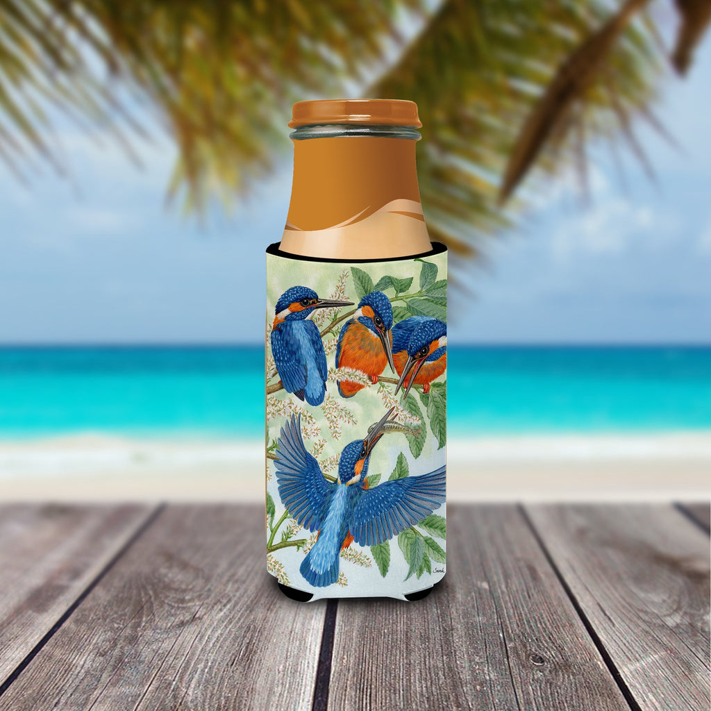 Kingfisher Family Slim Can Hugger , Insulated Foam Hugger for 12 oz Slim Cans, Beer Bottles & Water Bottles, Printed in USA