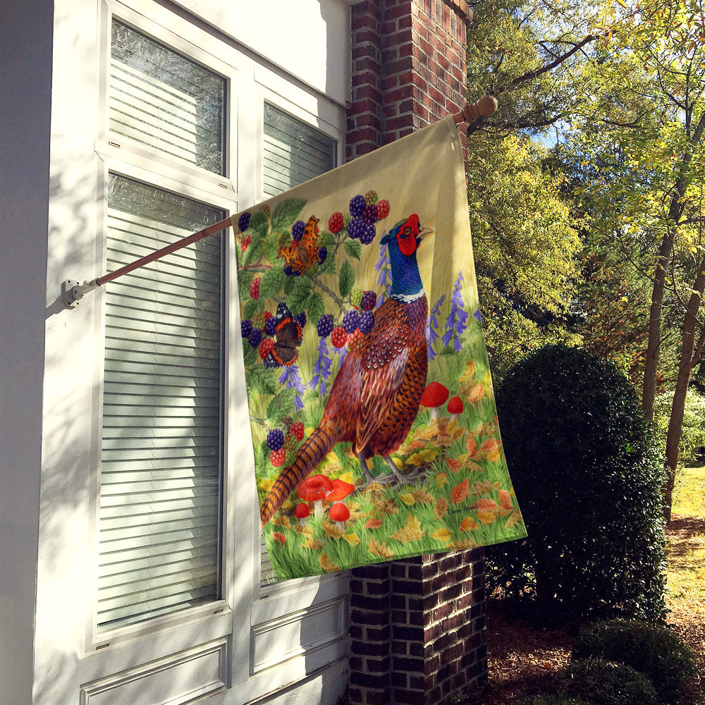 Pheasant House Flag 28x40 Porch Sleeve Pole Decorative Outside Yard Banner Artwork Wall Hanging, Polyester