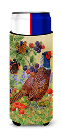 Pheasant Slim Can Hugger , Insulated Foam Hugger for 12 oz Slim Cans, Beer Bottles & Water Bottles, Printed in USA