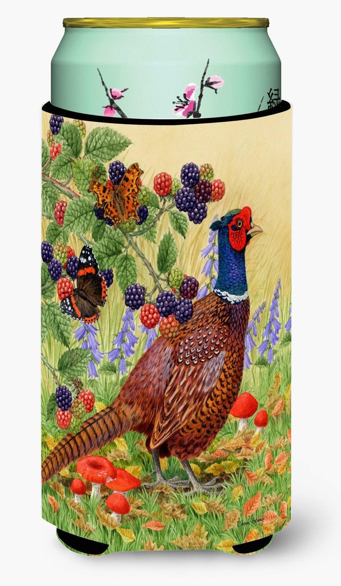 Pheasant Tall Boy Hugger Can Cooler Sleeve Machine Washable Drink Collapsible Insulator Beverage Insulated Holder