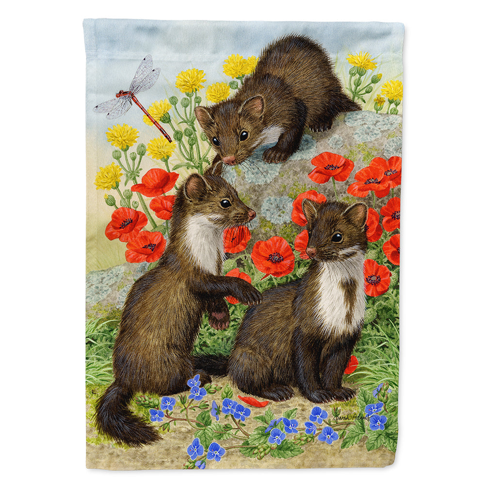 Stone Martins Beech Marten House Flag 28x40 Porch Sleeve Pole Decorative Outside Yard Banner Artwork Wall Hanging, Polyester