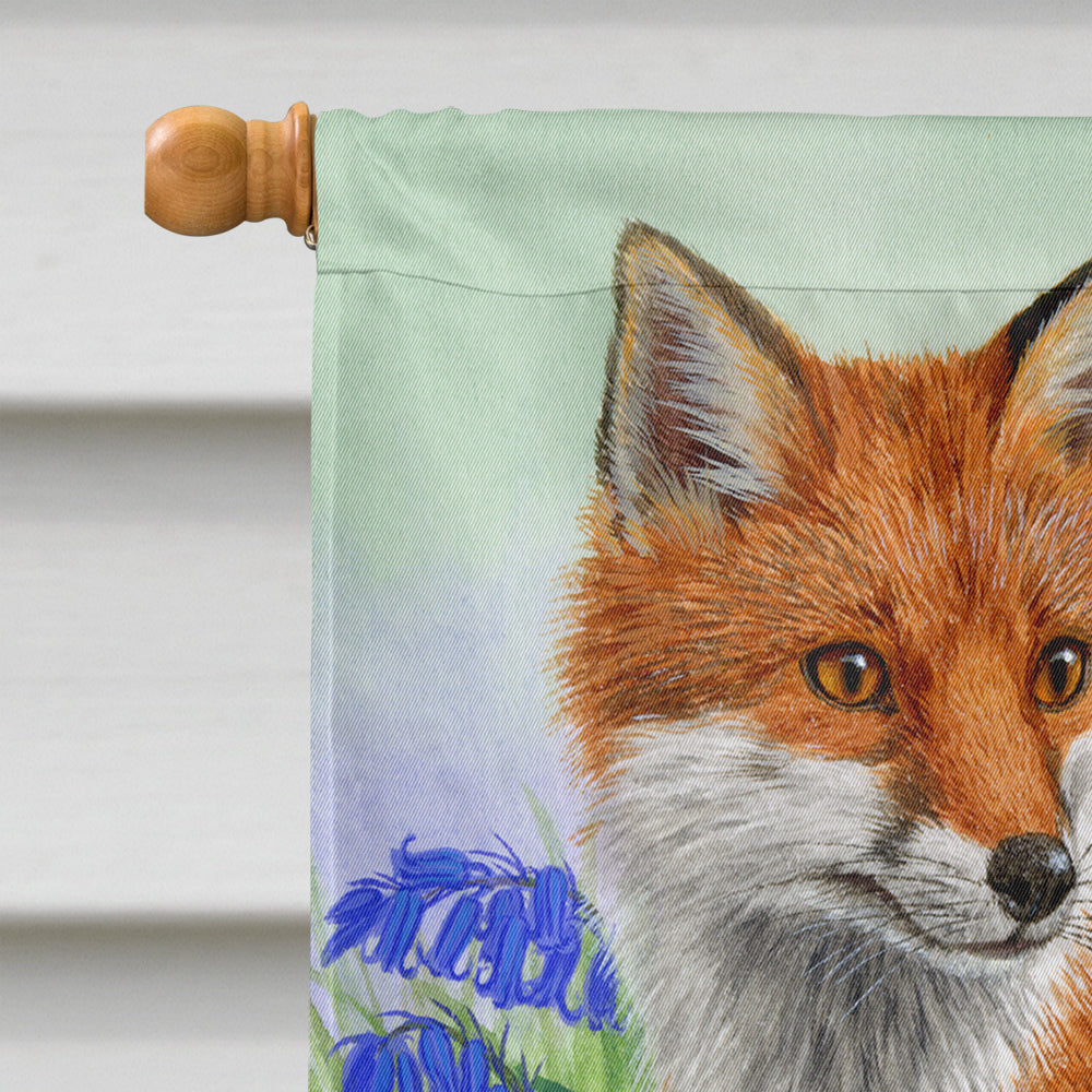 Fox Family House Flag 28x40 Porch Sleeve Pole Decorative Outside Yard Banner Artwork Wall Hanging, Polyester