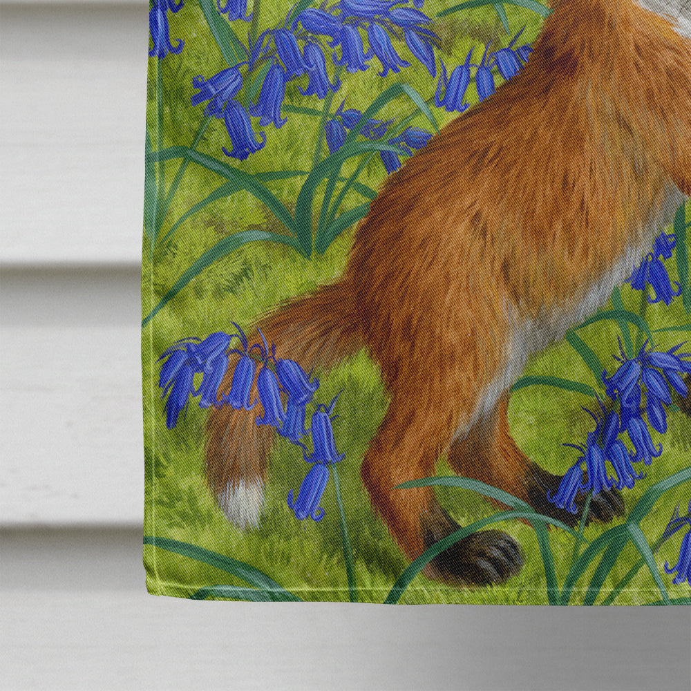 Fox Family House Flag 28x40 Porch Sleeve Pole Decorative Outside Yard Banner Artwork Wall Hanging, Polyester