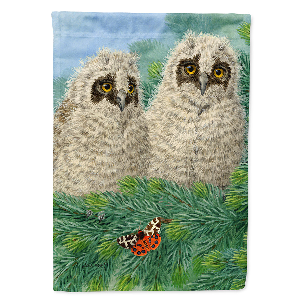 Owlets House Flag 28x40 Porch Sleeve Pole Decorative Outside Yard Banner Artwork Wall Hanging, Polyester