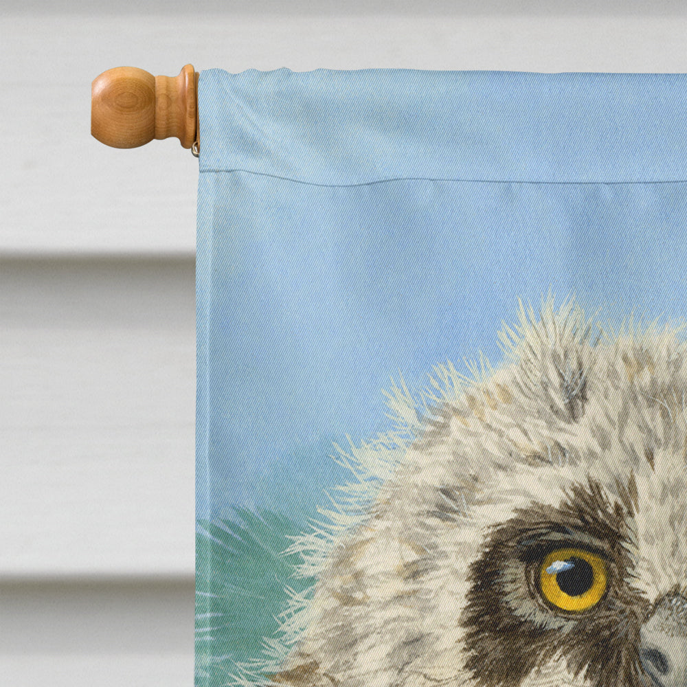 Owlets House Flag 28x40 Porch Sleeve Pole Decorative Outside Yard Banner Artwork Wall Hanging, Polyester