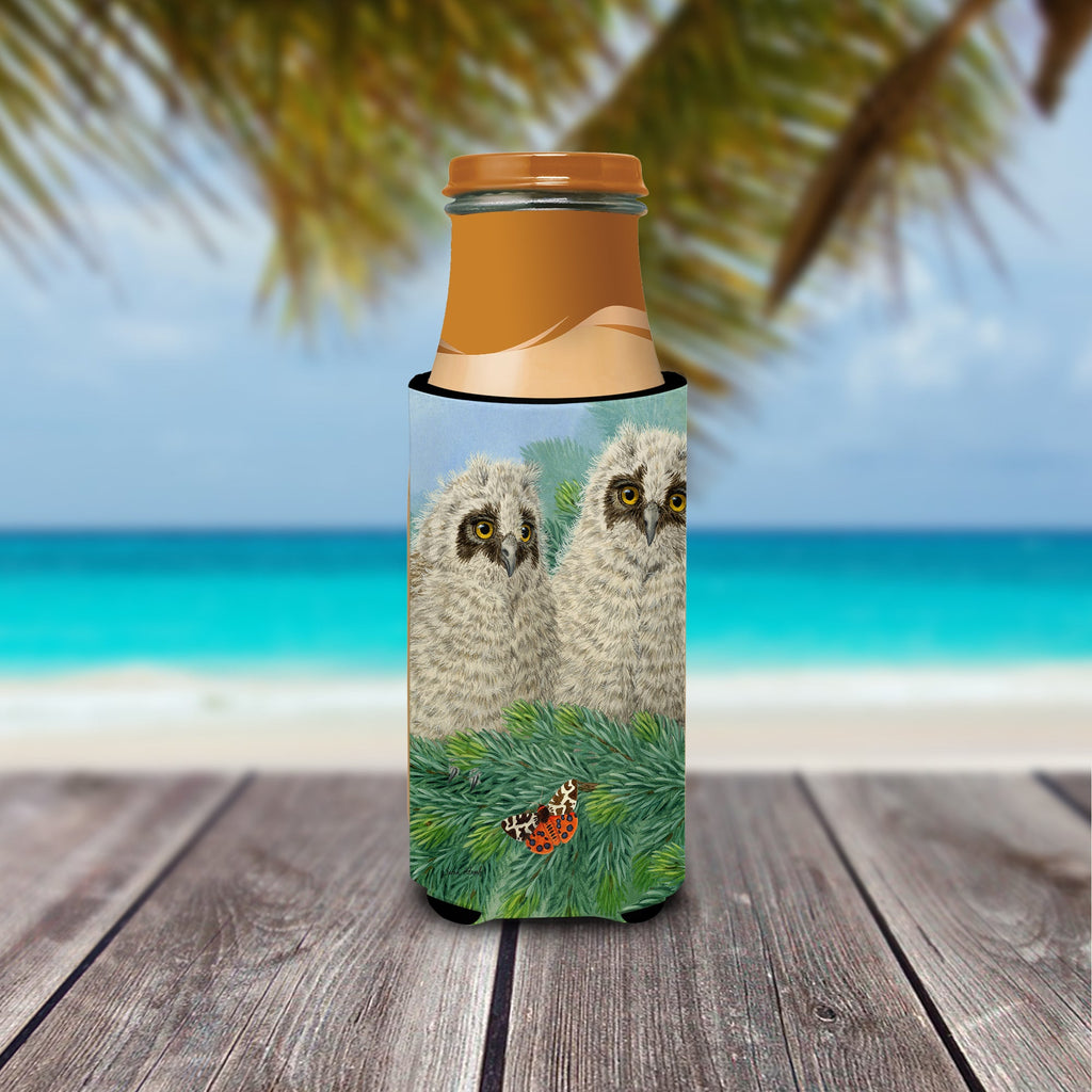 Owlets Slim Can Hugger , Insulated Foam Hugger for 12 oz Slim Cans, Beer Bottles & Water Bottles, Printed in USA