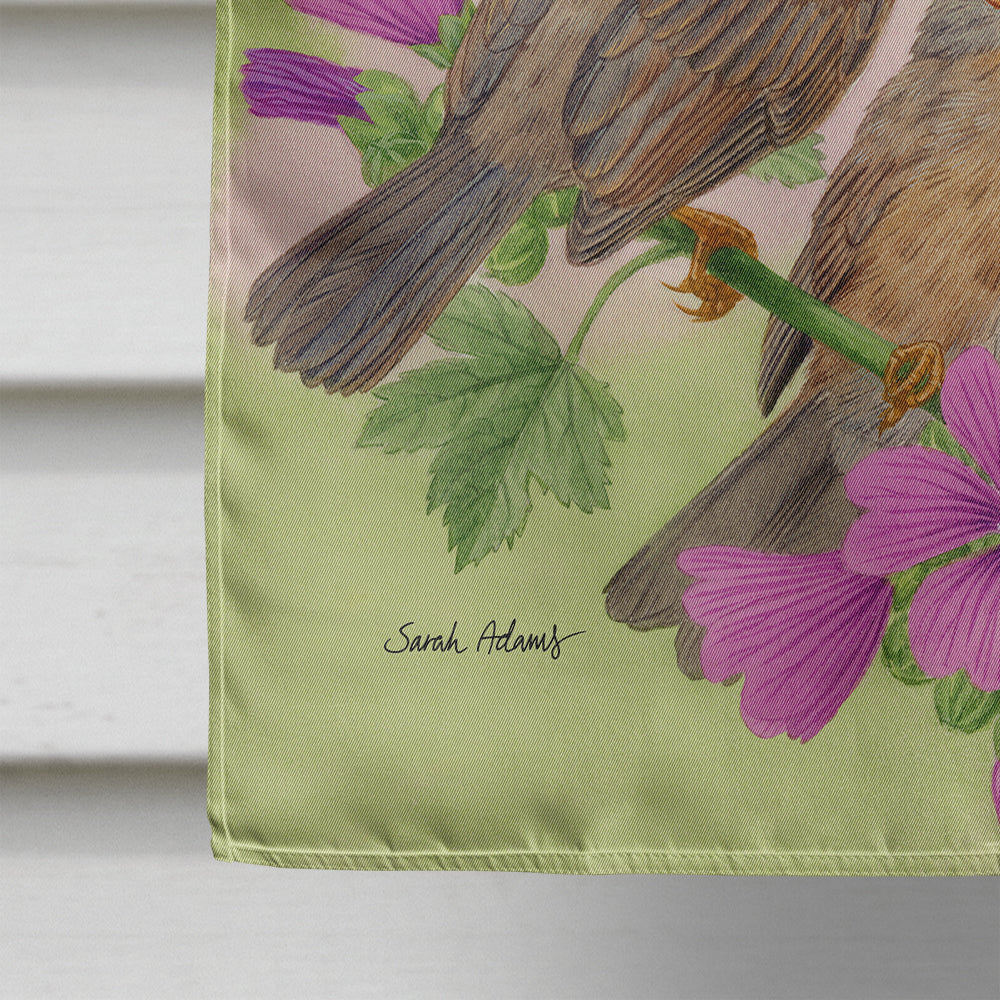 Warbler Family House Flag 28x40 Porch Sleeve Pole Decorative Outside Yard Banner Artwork Wall Hanging, Polyester