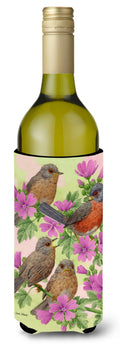 Warbler Family Wine Bottle Hugger Gift Sleeve for Standard 750 ml Bottles, Insulated Reusable Also Fits Mini Shot & Pint Bottles