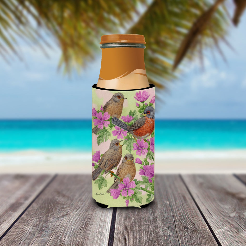 Warbler Family Slim Can Hugger , Insulated Foam Hugger for 12 oz Slim Cans, Beer Bottles & Water Bottles, Printed in USA